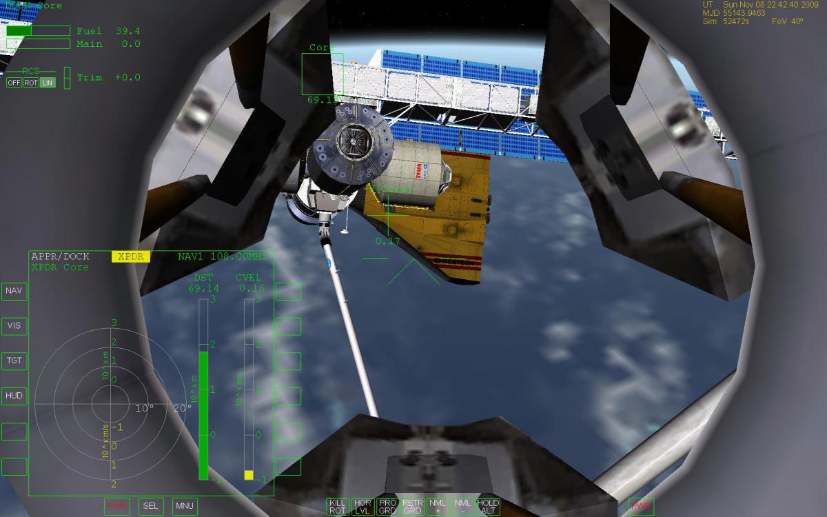 12 getting ready to dock the habcore