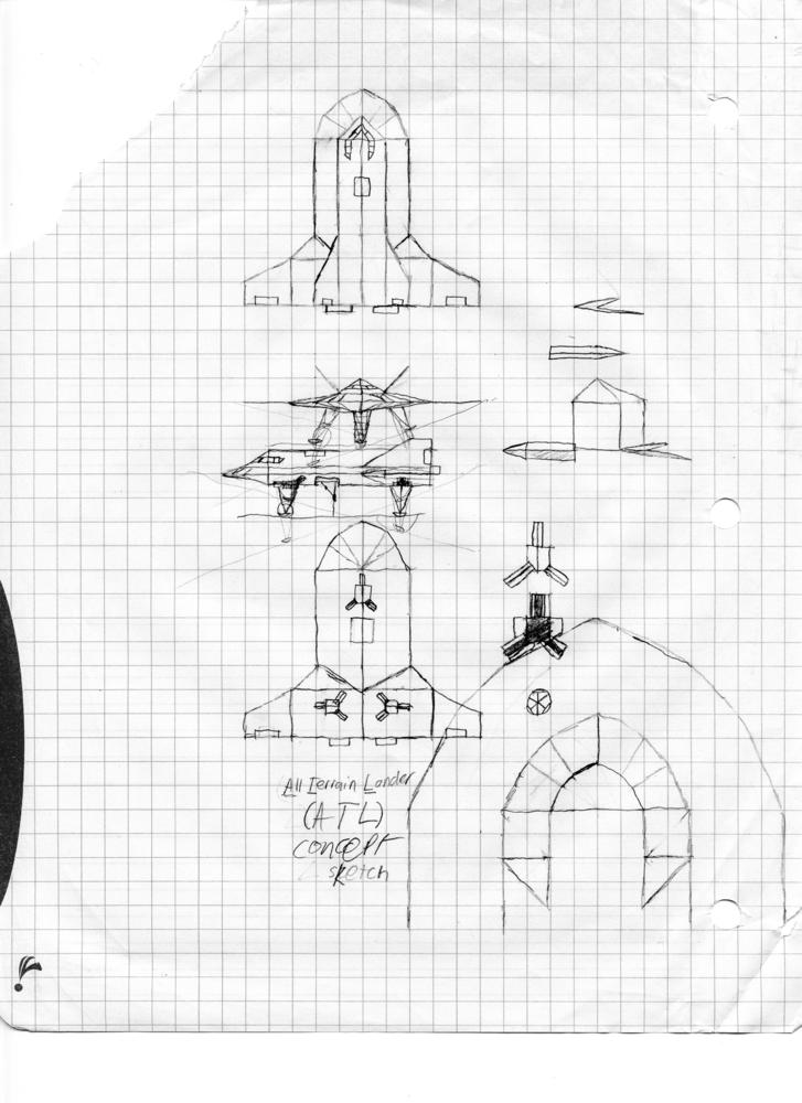A design inspired by the All Terrain Lander from Microsoft Space Simulator.