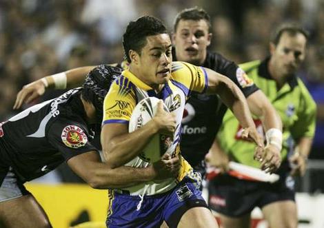 A game called NRL or Rugby League, i personally play it, iam halfback.