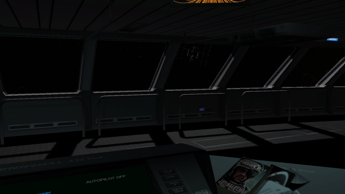 A view from the bridge of Armstrong as she approaches ISS
