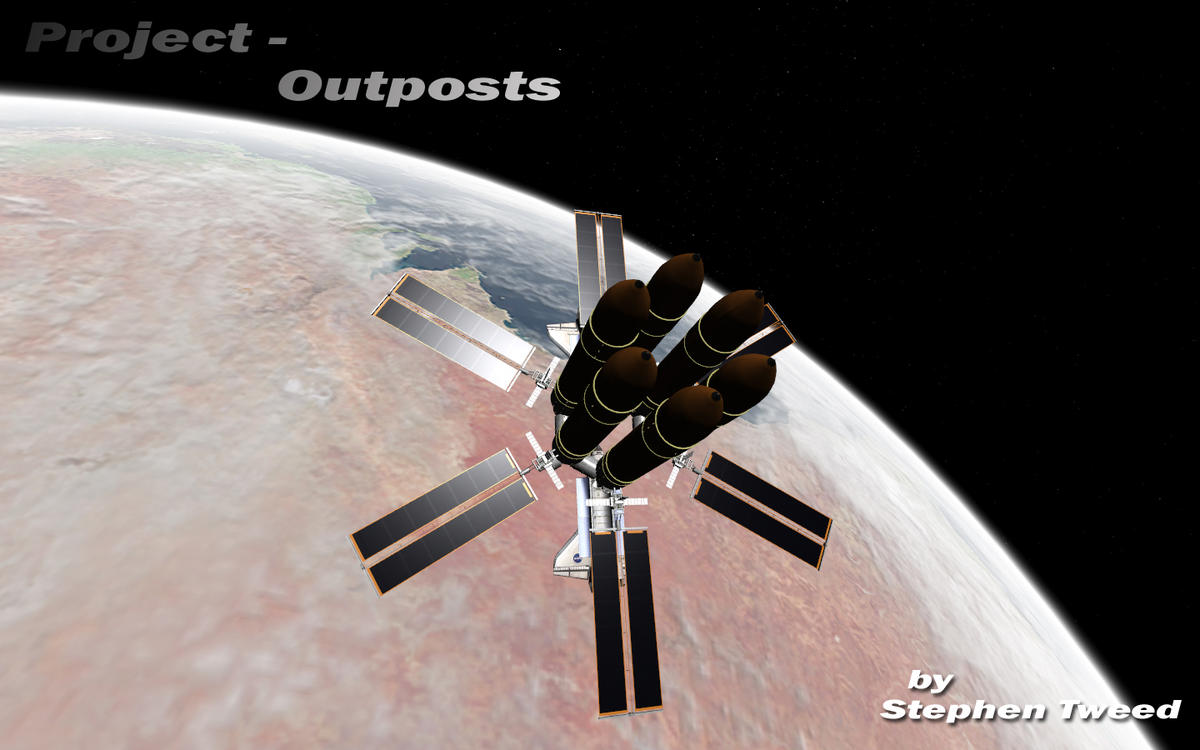 A wet workshop station created from the Project-Outposts space station components pack.