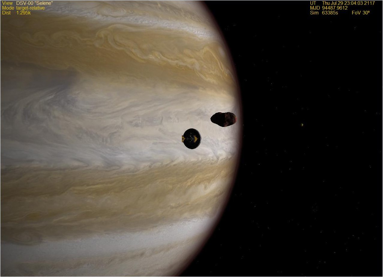 An unplanned fly-by of Amalthea after aborting a borked sling-shot to Saturn.