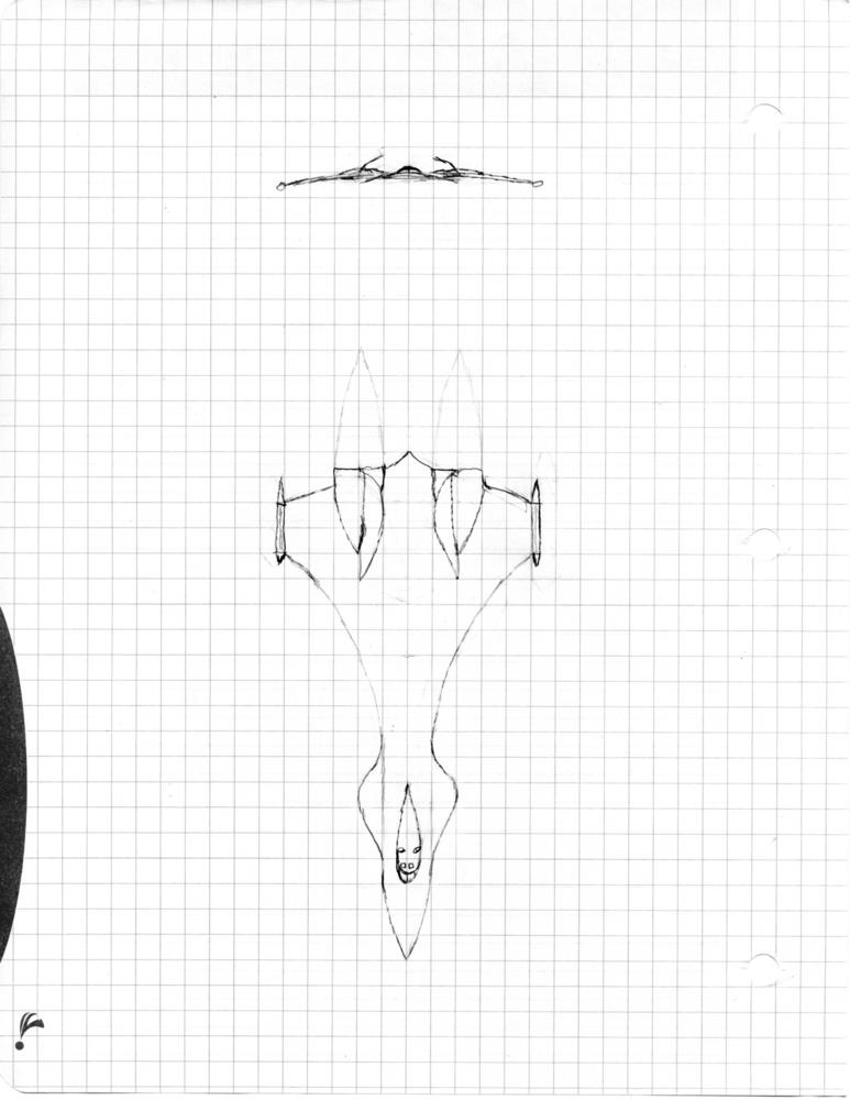 Another Exotic design. Powered by some sort of science fiction drive, from the looks of it. I can't remember.