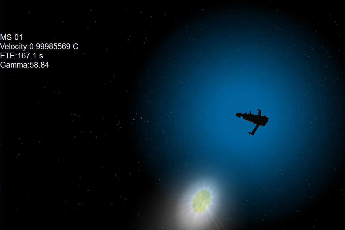 Arrow Freighter Warping over Sun