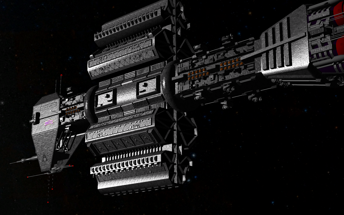 As suggested, adjusted height/scale of the normal maps for the front shields and side hull to better match the look from the series.