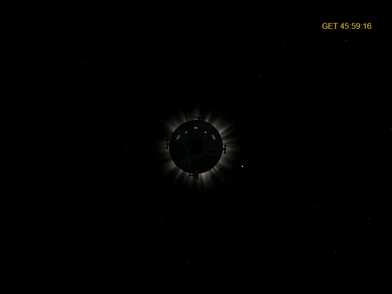 ASTP Solar eclipse experiment with Apollo CSM