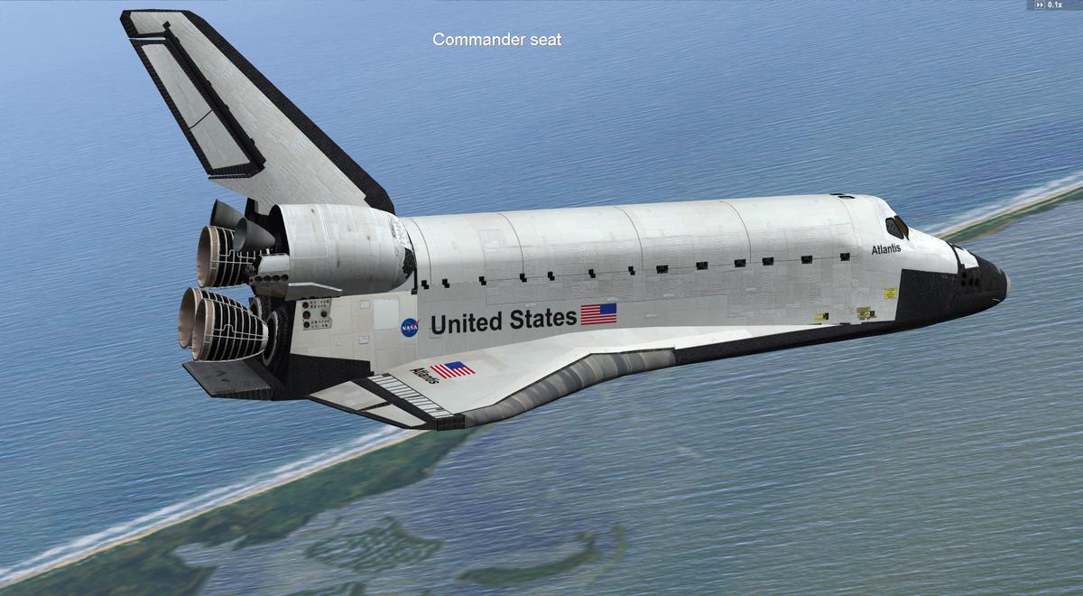 Atlantis capturing the OGS for RWY15 landing at KSC