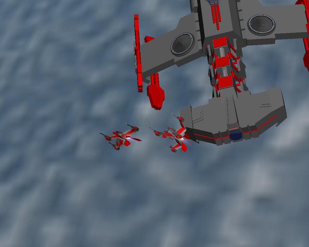 Battlecruiser flyby
