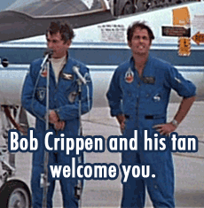 Bob Crippen and his tan welcome you!