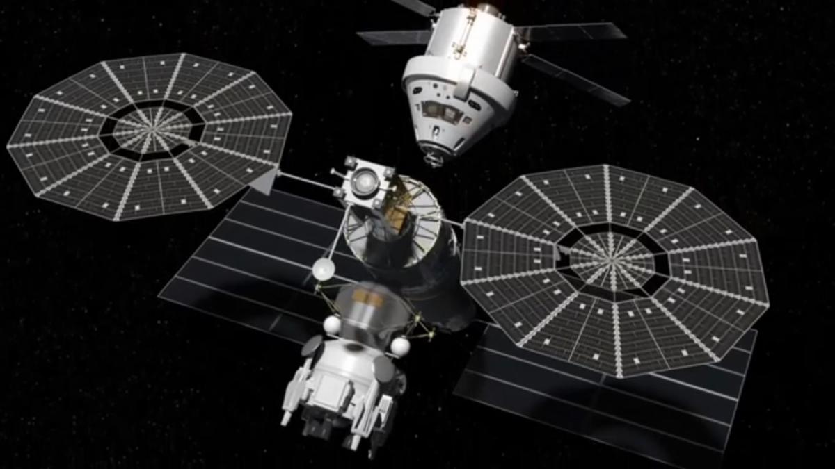 Boeing Habitat with MegaFlex Solar Arrays.
