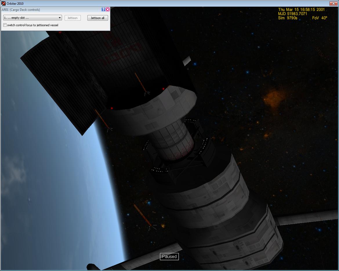Bombs away! 3 Martlet 4 stacks in free flight following separation.