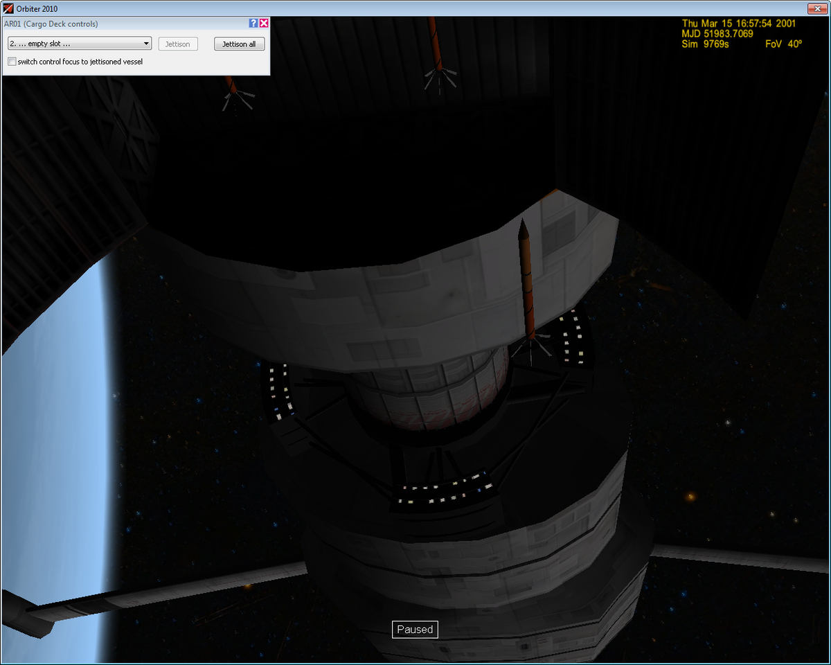 Bombs away! 3 Martlet 4 stacks, one in free flight, and two in the bay at the top of the screen.