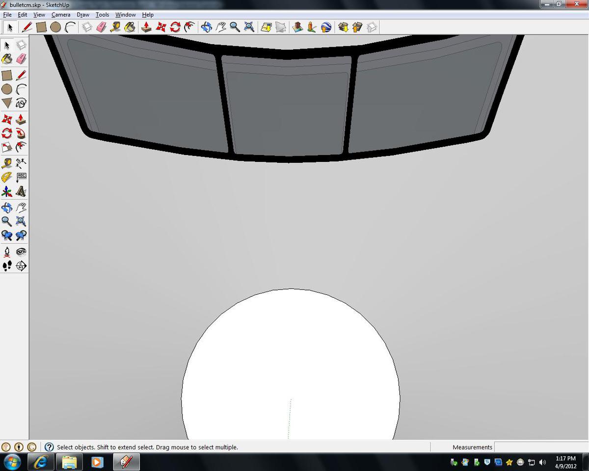 Bullet CM2. Interior shape complete.