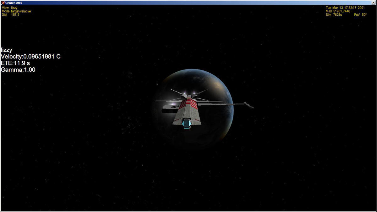 Burning to the moon in light speed