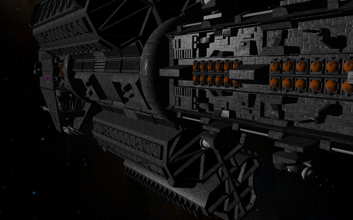 Close up of the hull after adjusting both the height of the normal map as well as the intensity of the specular reflection property in the material