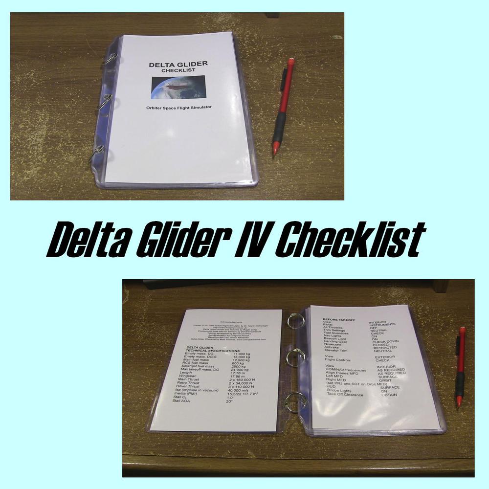 Delta Glider IV Checklist