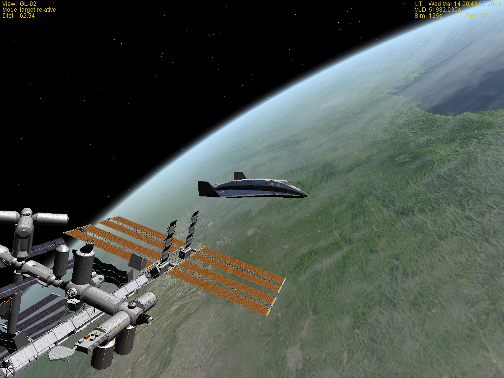 Delta Glider undocking from ISS