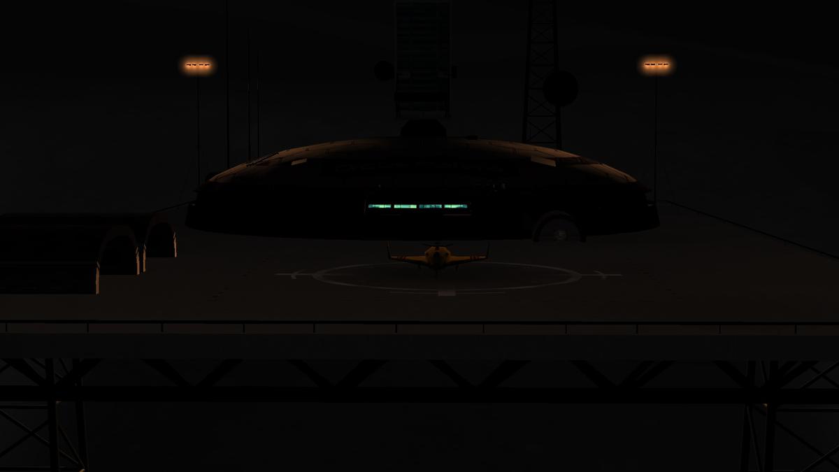 DGIV on the pad at Phobos  after a successful flight from Orcus Patera Base