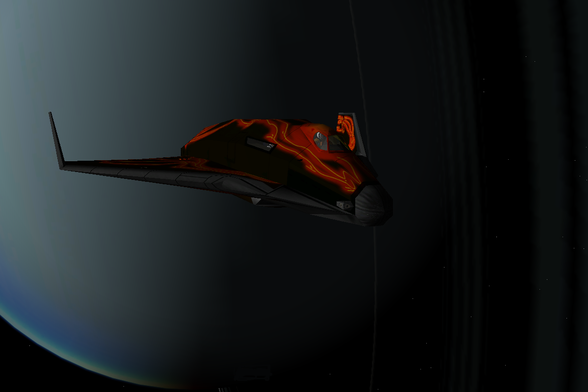 DGIV with Neon Skin orbiting Uranus near the rings