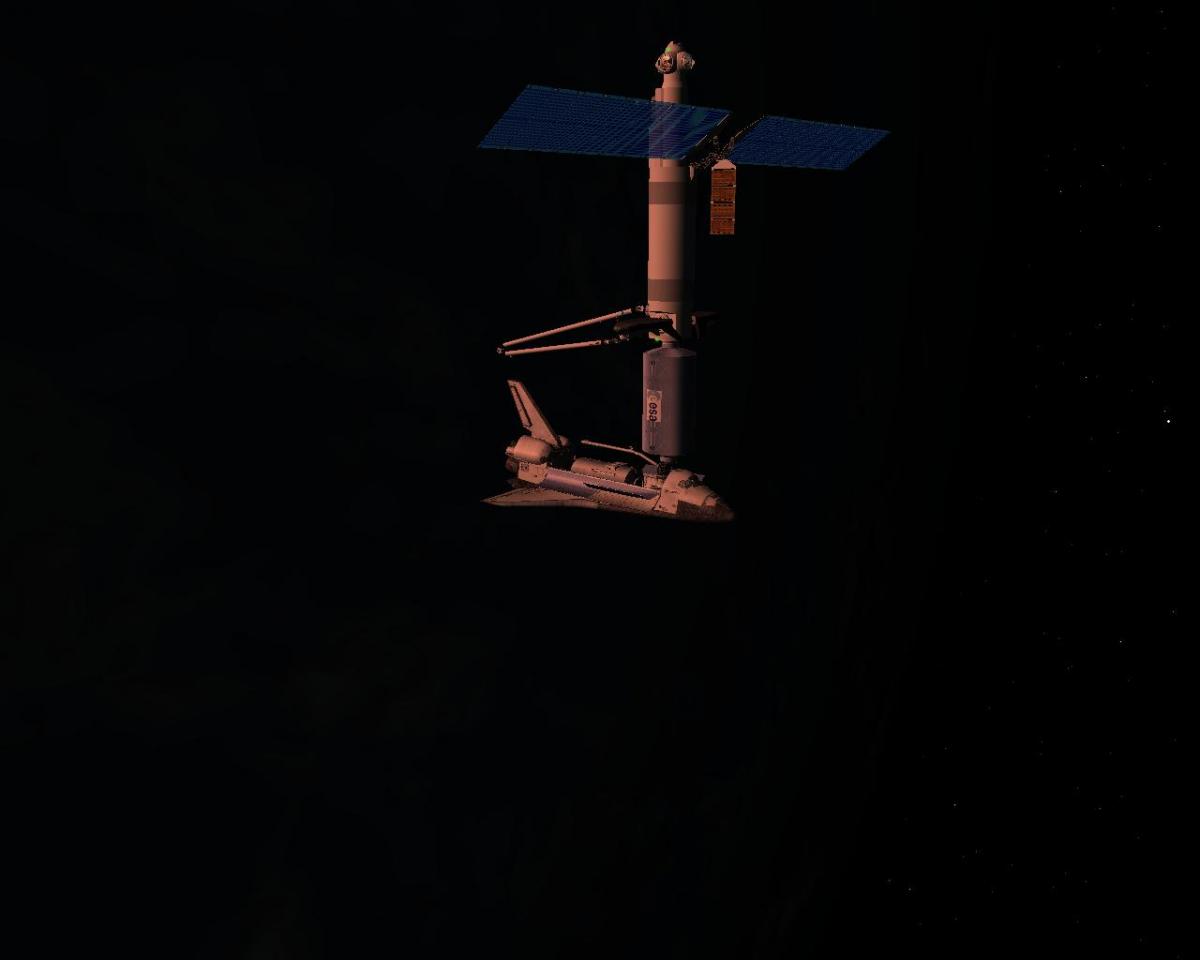 Docked in Orbital Sunrise