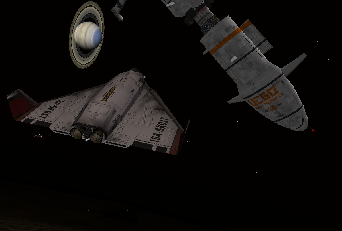 docking around Titan in theeening in a very low orbit