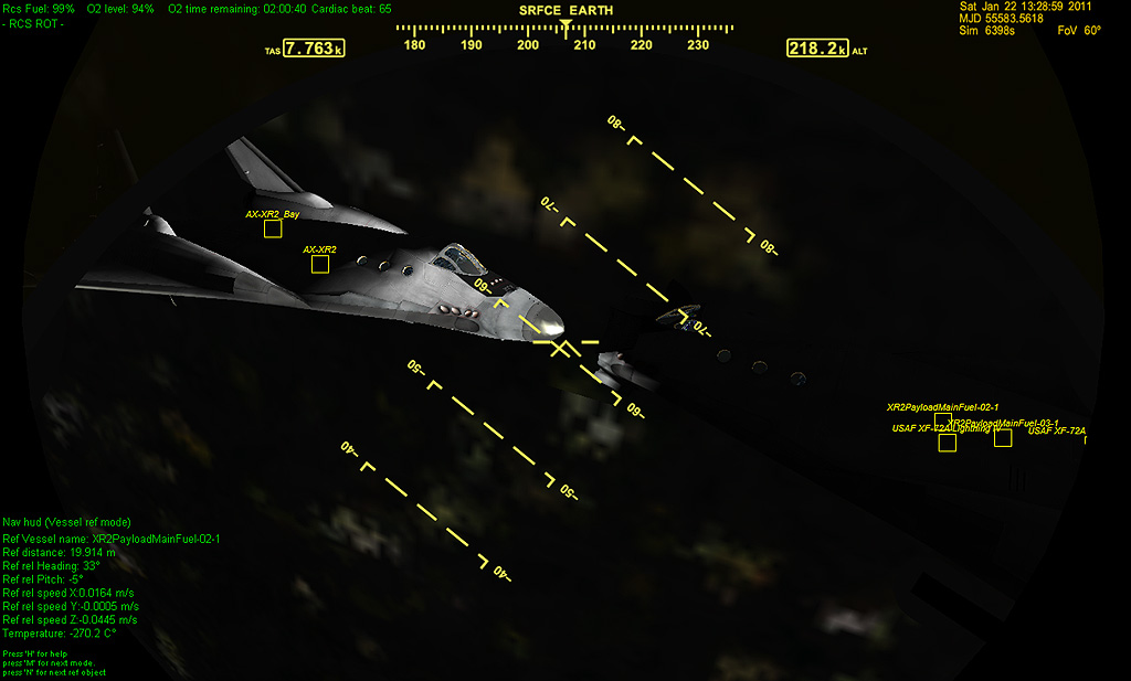 Docking maneuver, EVA point of view.