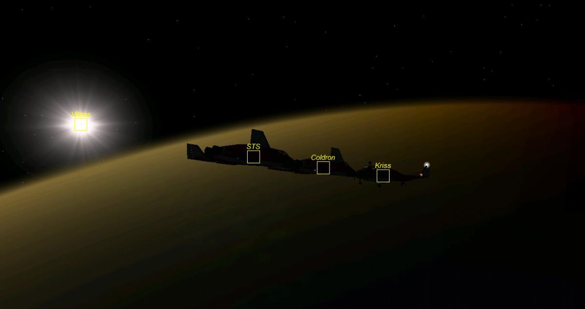 docking together in orbit