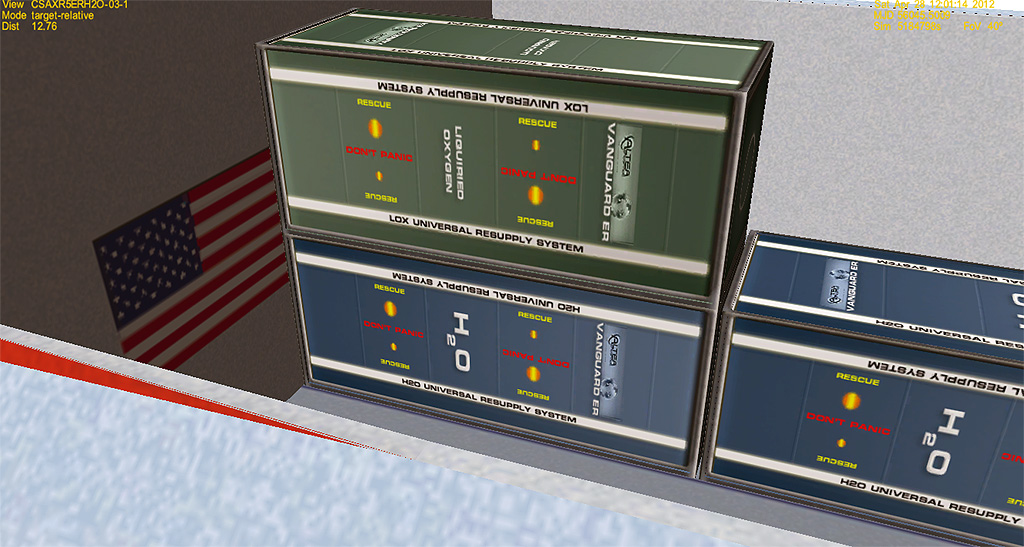 Don't panic! These life support containers have emergency rescue valves for starship and MMU universal connections. In my dreams, it's not coded yet..
