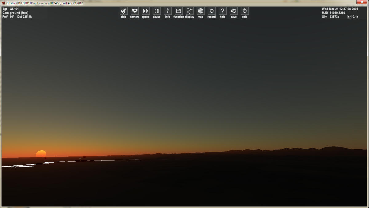 E. Bruneton's atmosphere in D3D11Client - twilight