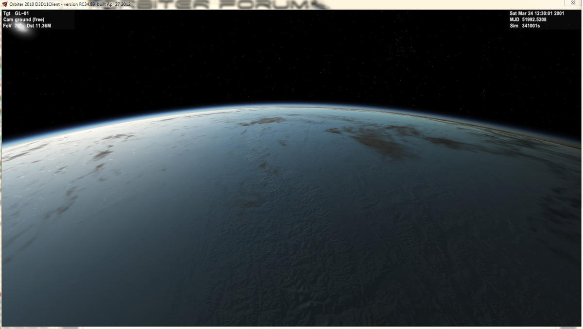 E. Bruneton's atmospheric scattering + normal mapping