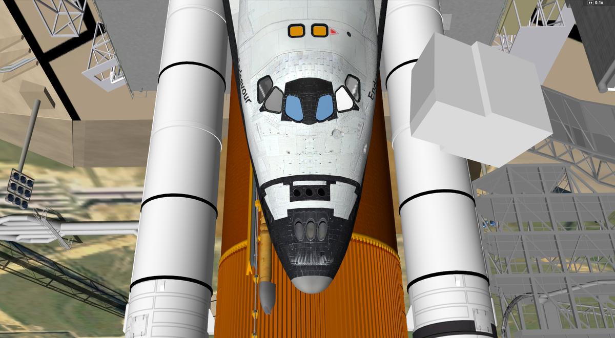 Endeavour sitting on pad LC-39A ready for launch