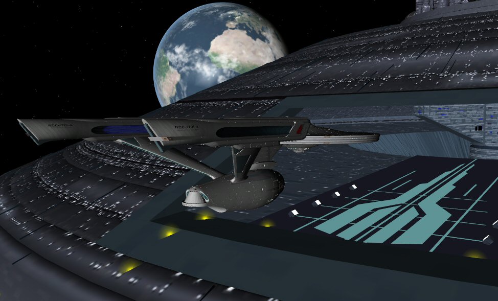 Ent A enters Earth Spacedock