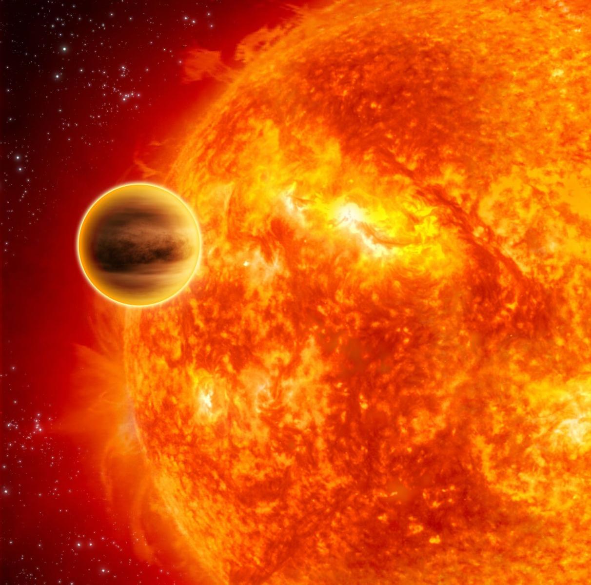 Exo Planet orbiting a sun.
