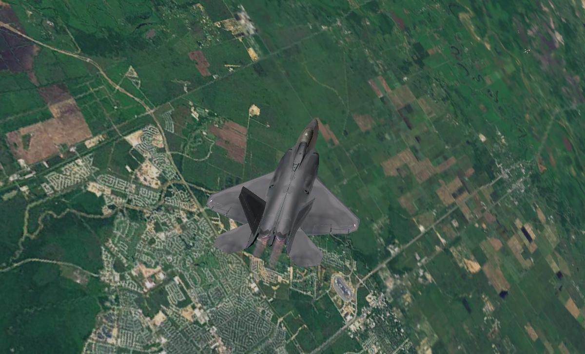 F-22 over Katy