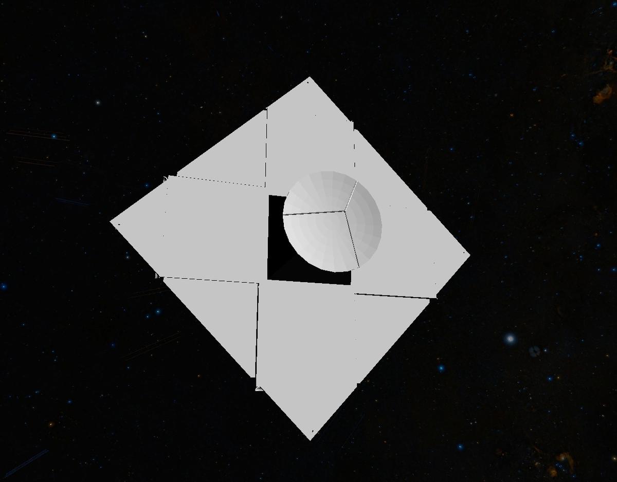 Filly deployed, viewed from the front.