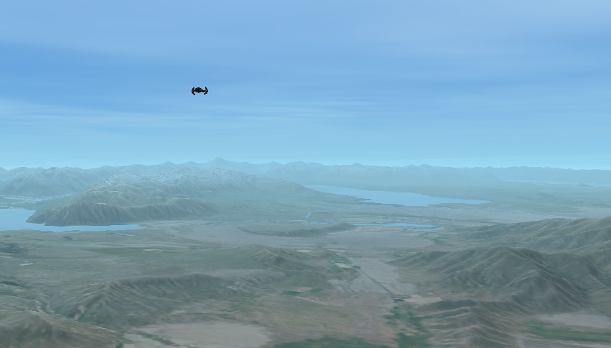 Flight over New Zealand