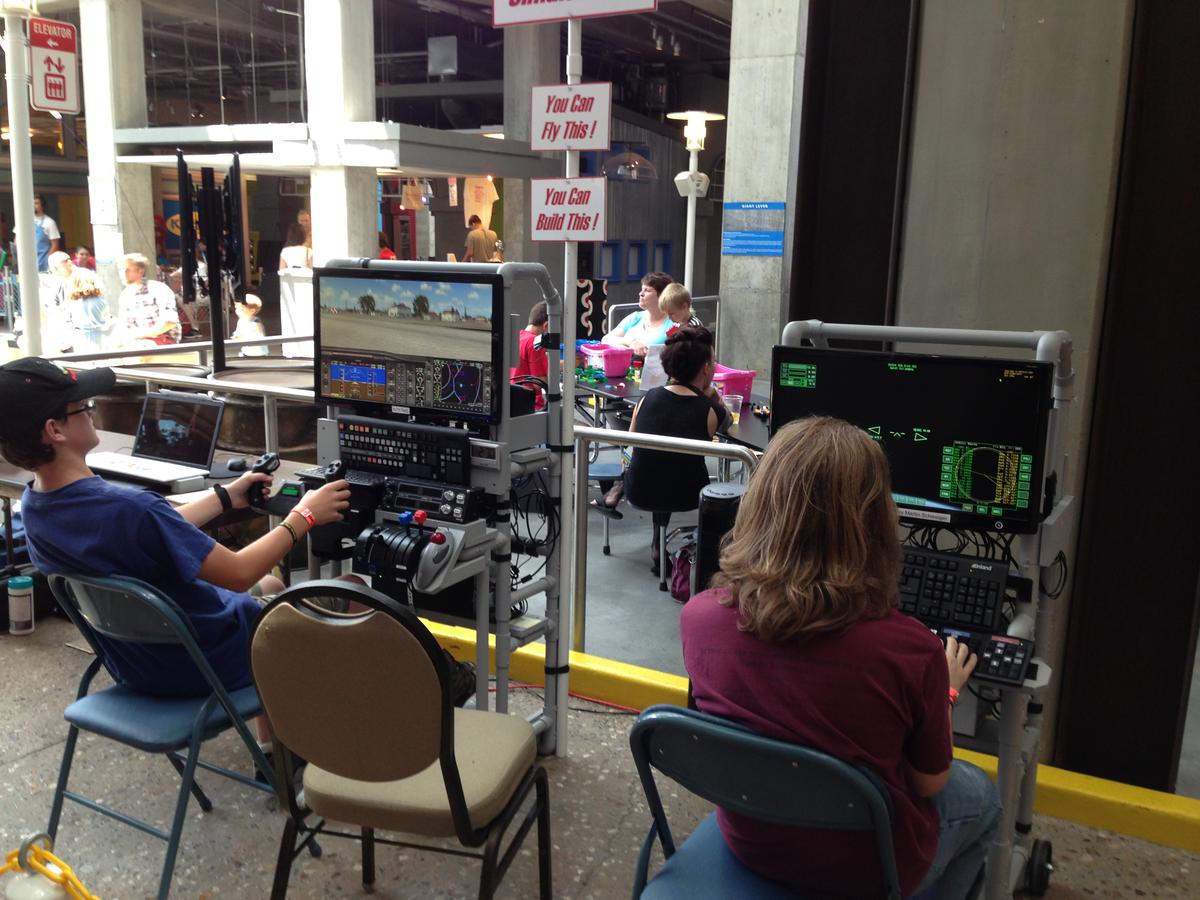 Flight Simulators at Maker Faire 2013