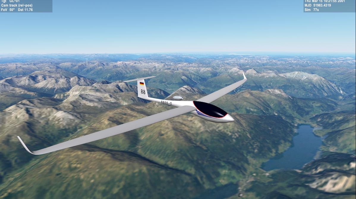 Glider over the Alps.