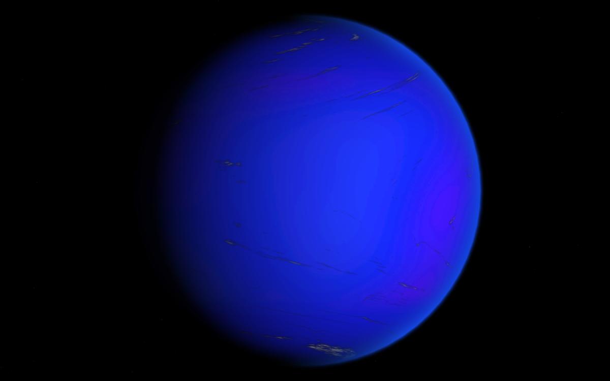 Gliese 581 b now with a clear sky and an atmospheric pressure of 200,000 Earth atmos.
