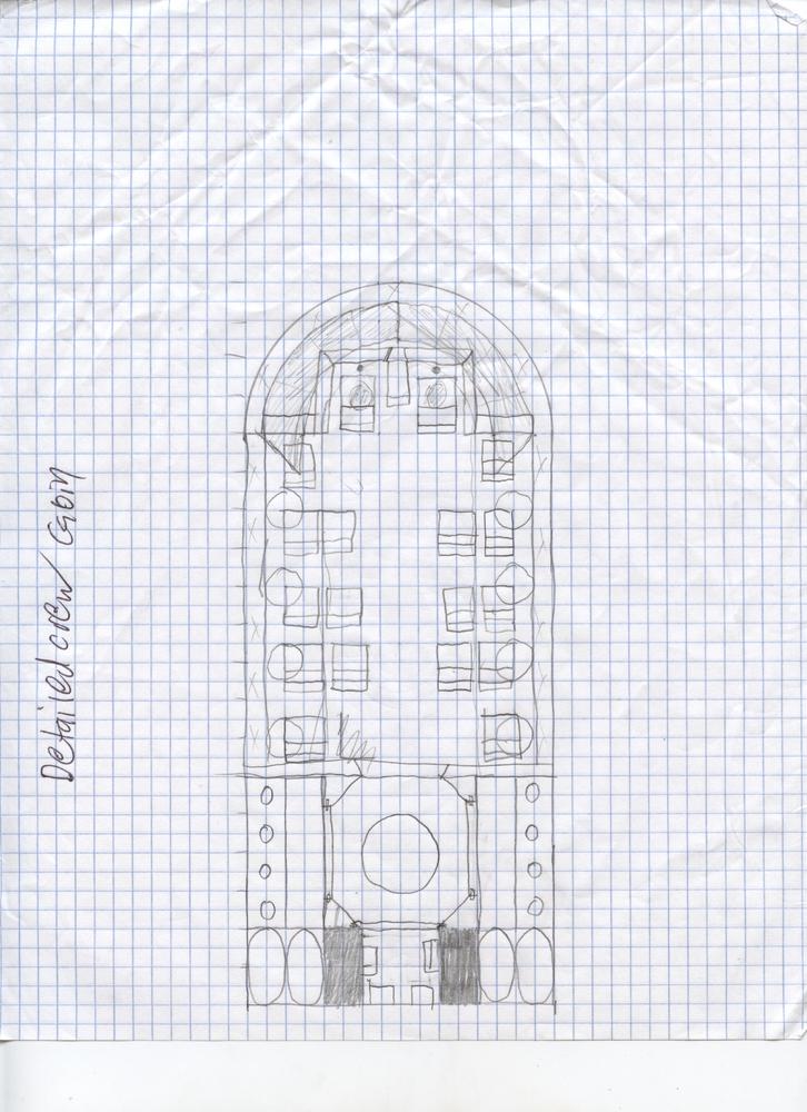 Highly detailed view of the interior layout.seating capacity is slightly higher than that of the XR2 Ravenstar, with a MUCH larger airlock.