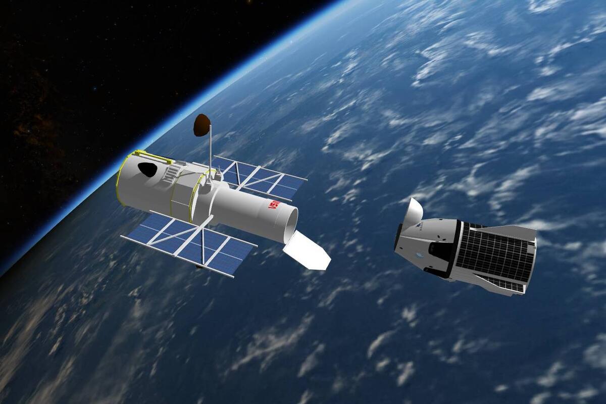 HST Crew Dragon in orbit