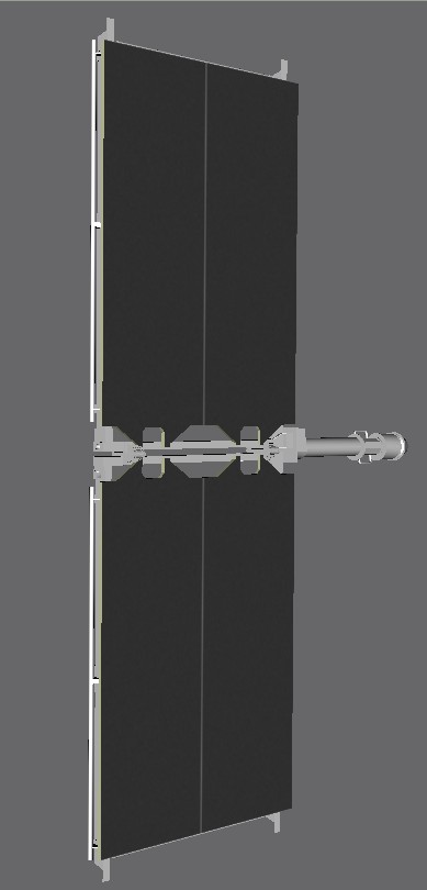 HST Solar Array 3 in GMAX at 99% completion, active side shown