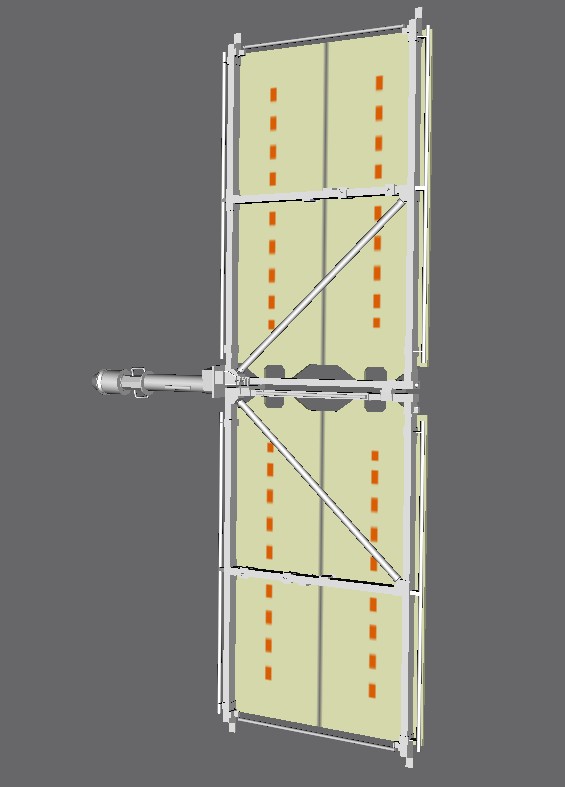 HST Solar Array 3 in GMAX at 99% completion, inactive side shown