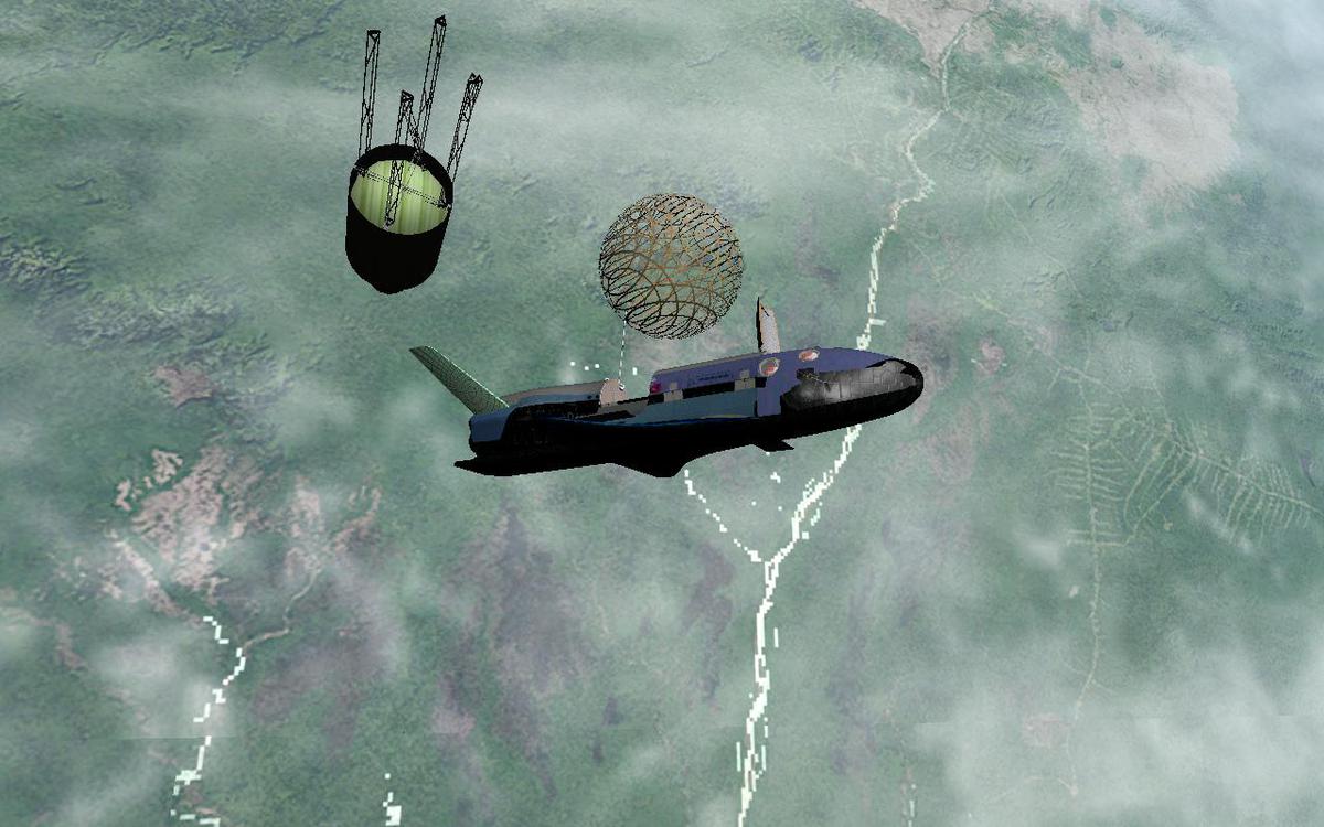Icarus-Iktope trials.  Grappling a loose 100 kg. Anode in preparation of building the Ananke Tether-Sling.
