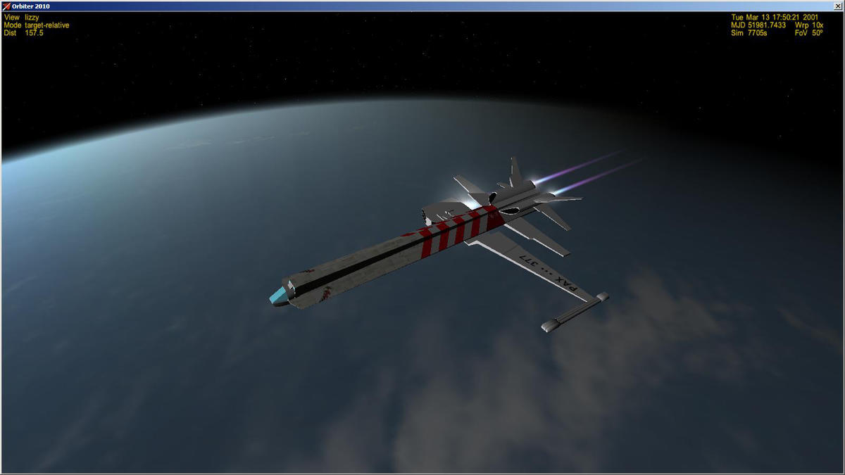 In orbit burning engines