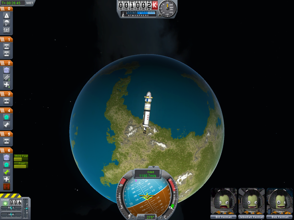 In parking orbit 2