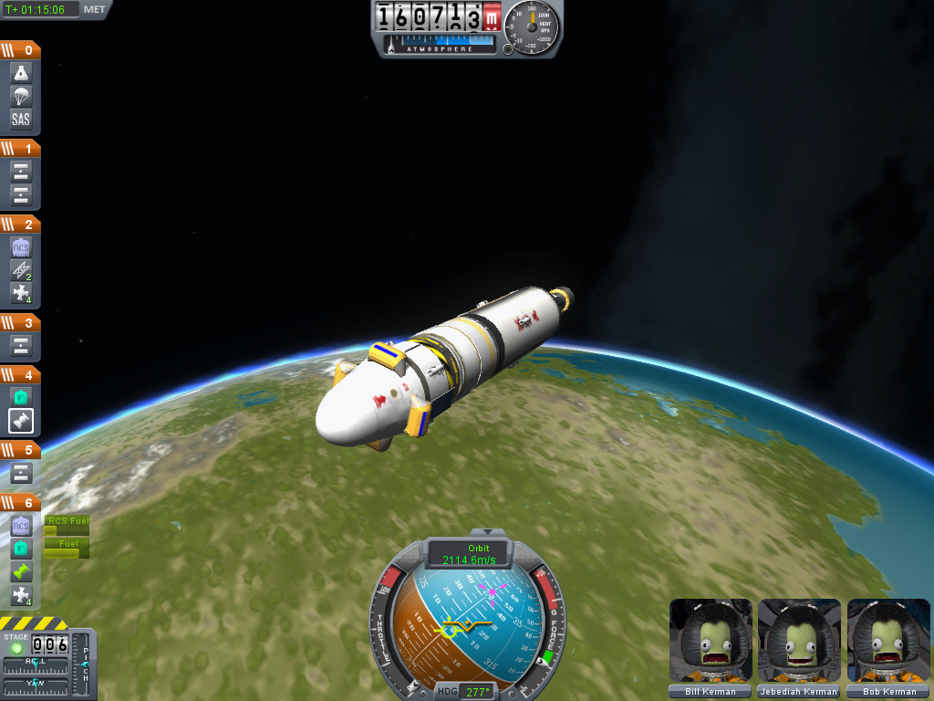 In parking orbit...