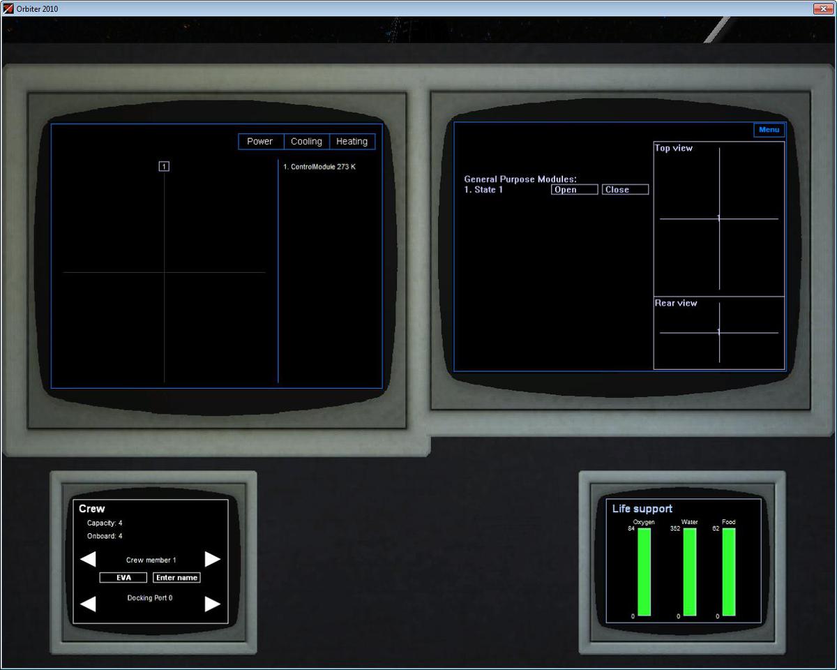 indicator displaying State 1 (closed) before save and restart.