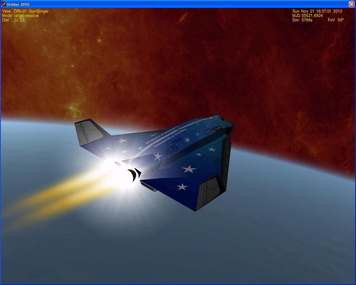 Into orbit!