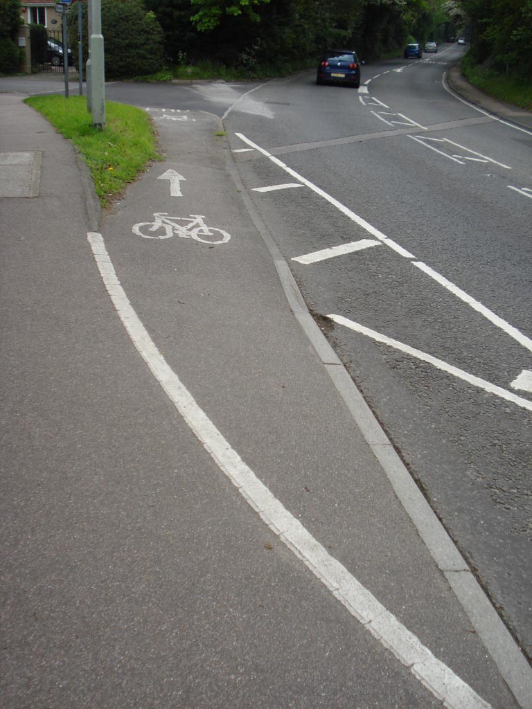 It's not that there aren't any cycle lanes in the UK - they are just very, very short ...